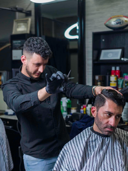 Haircut at a Barber Shop